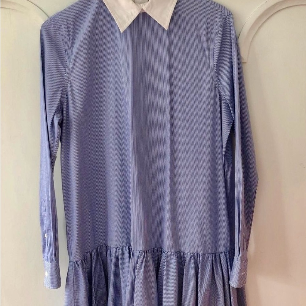 Polo by Ralph Lauren Blue Midi Dress with Peter Pan Collar